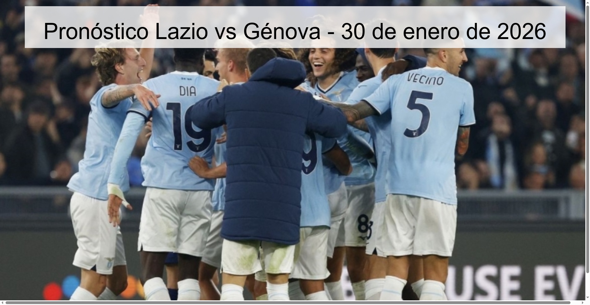 Lazio vs Genoa Prediction – January 30, 2026