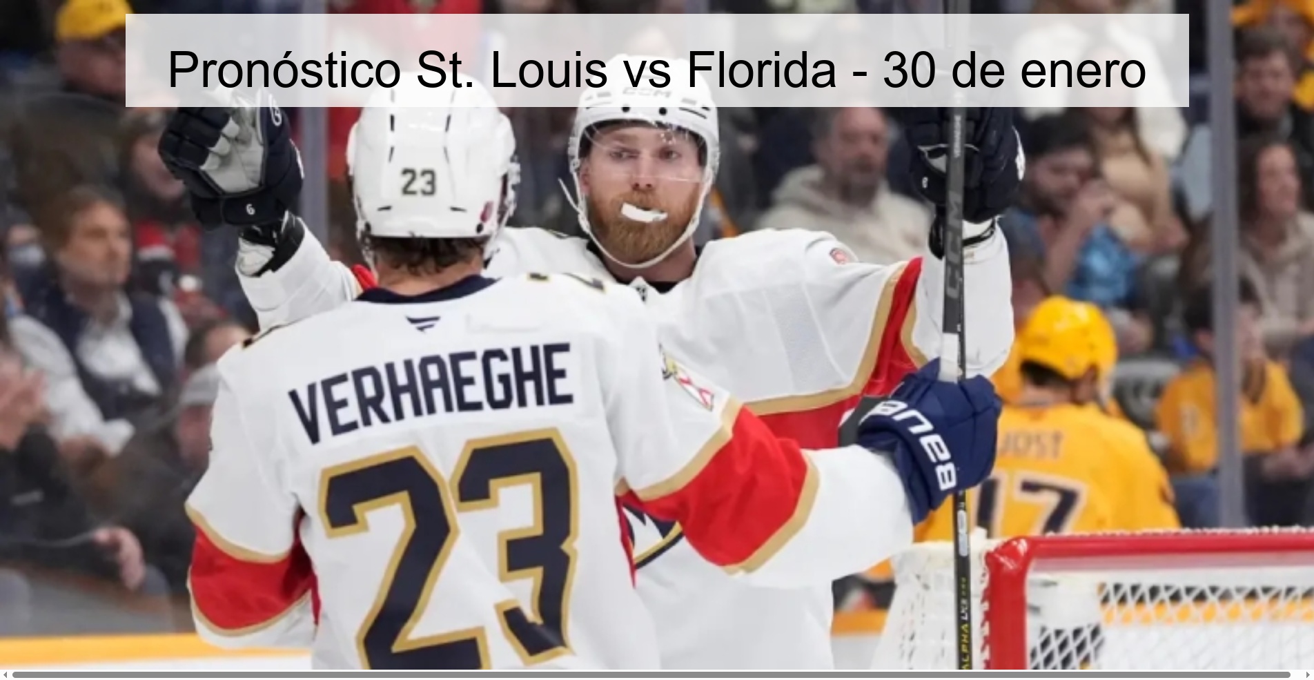 Pronóstico St. Louis vs Florida - 30 de enero