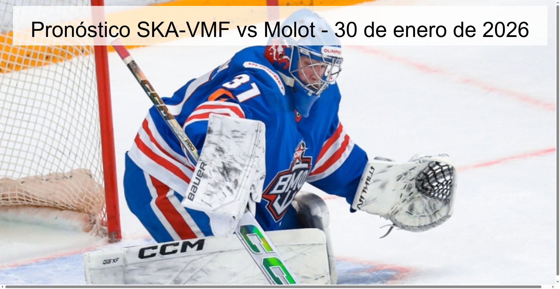 SKA-VMF vs Molot Prediction – January 30, 2026 SKA-VMF vs Molot Prediction – January 30, 2026
