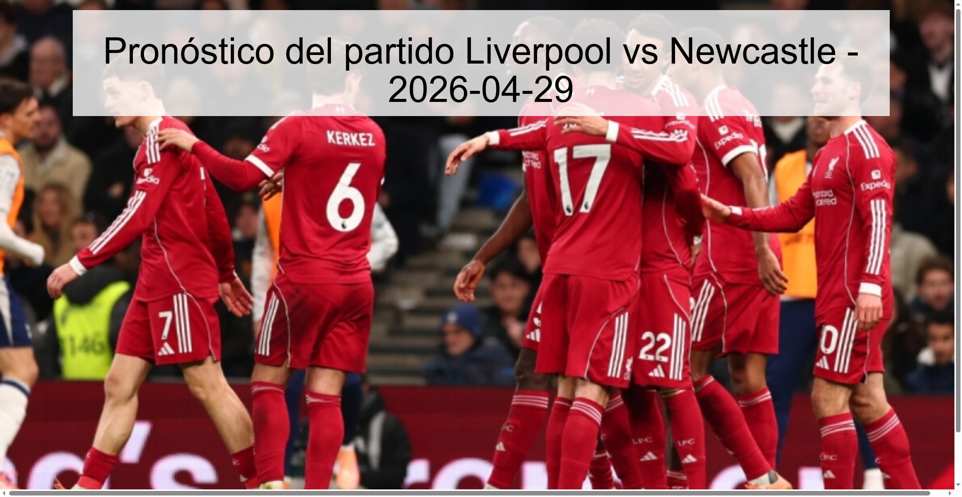 Liverpool vs Newcastle match prediction - 2026-04-29