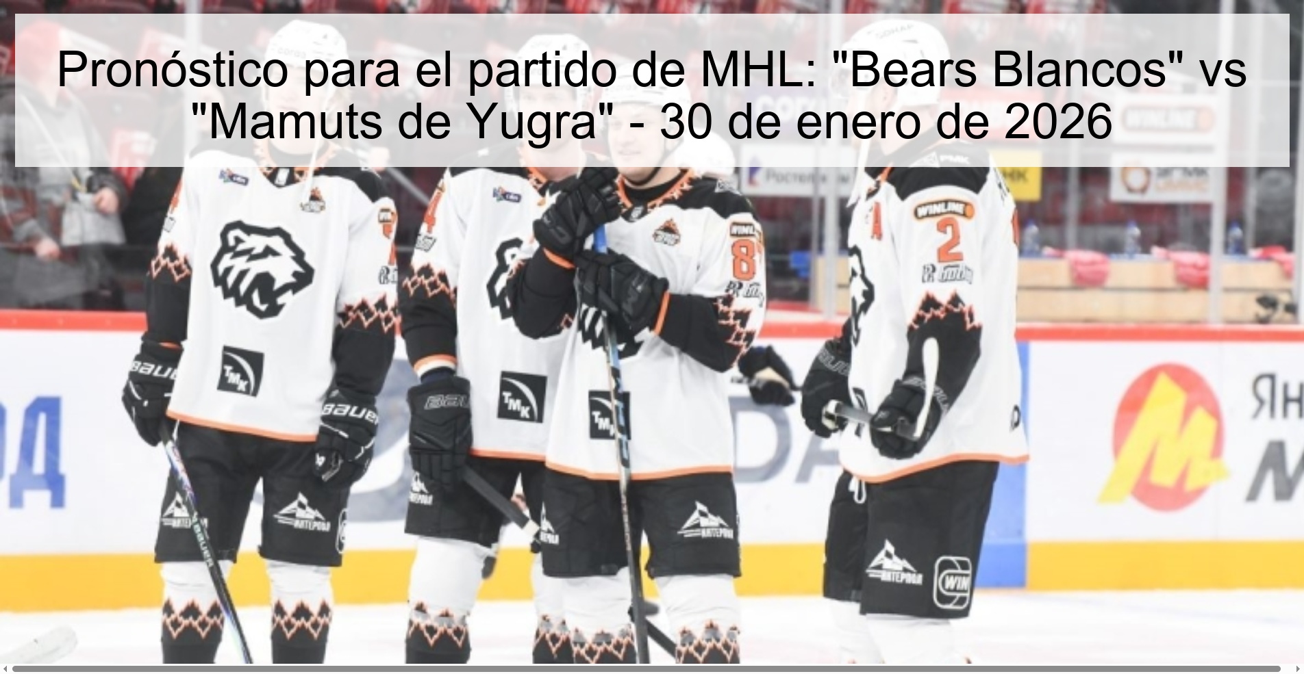 Pronóstico para el partido de MHL: Pronóstico para el partido de MHL: