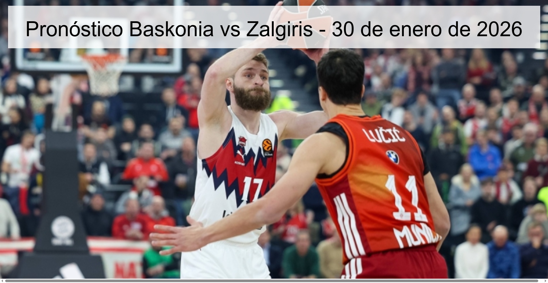 Pronóstico Baskonia vs Zalgiris - 30 de enero de 2026