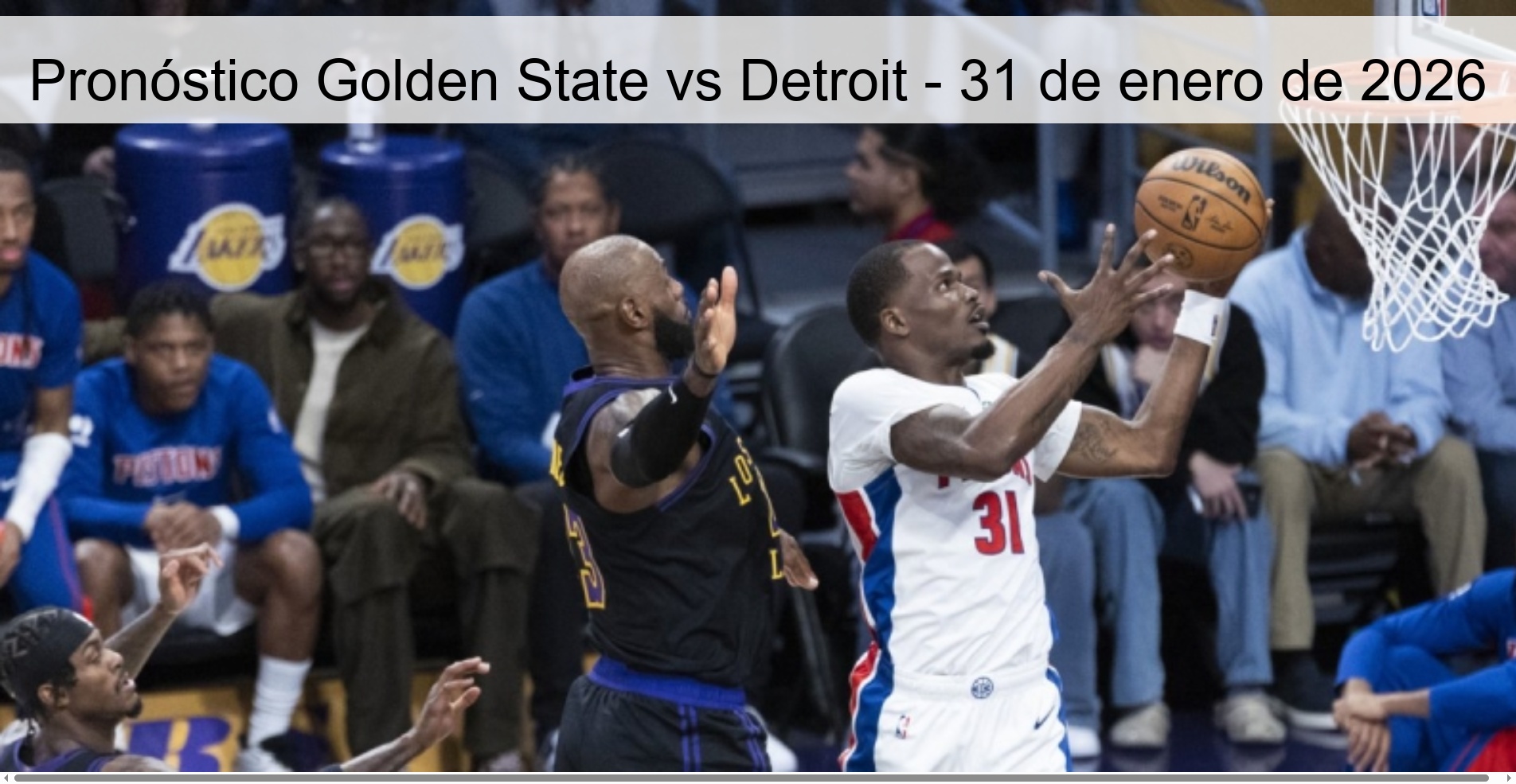 Golden State vs Detroit Prediction – January 31, 2026