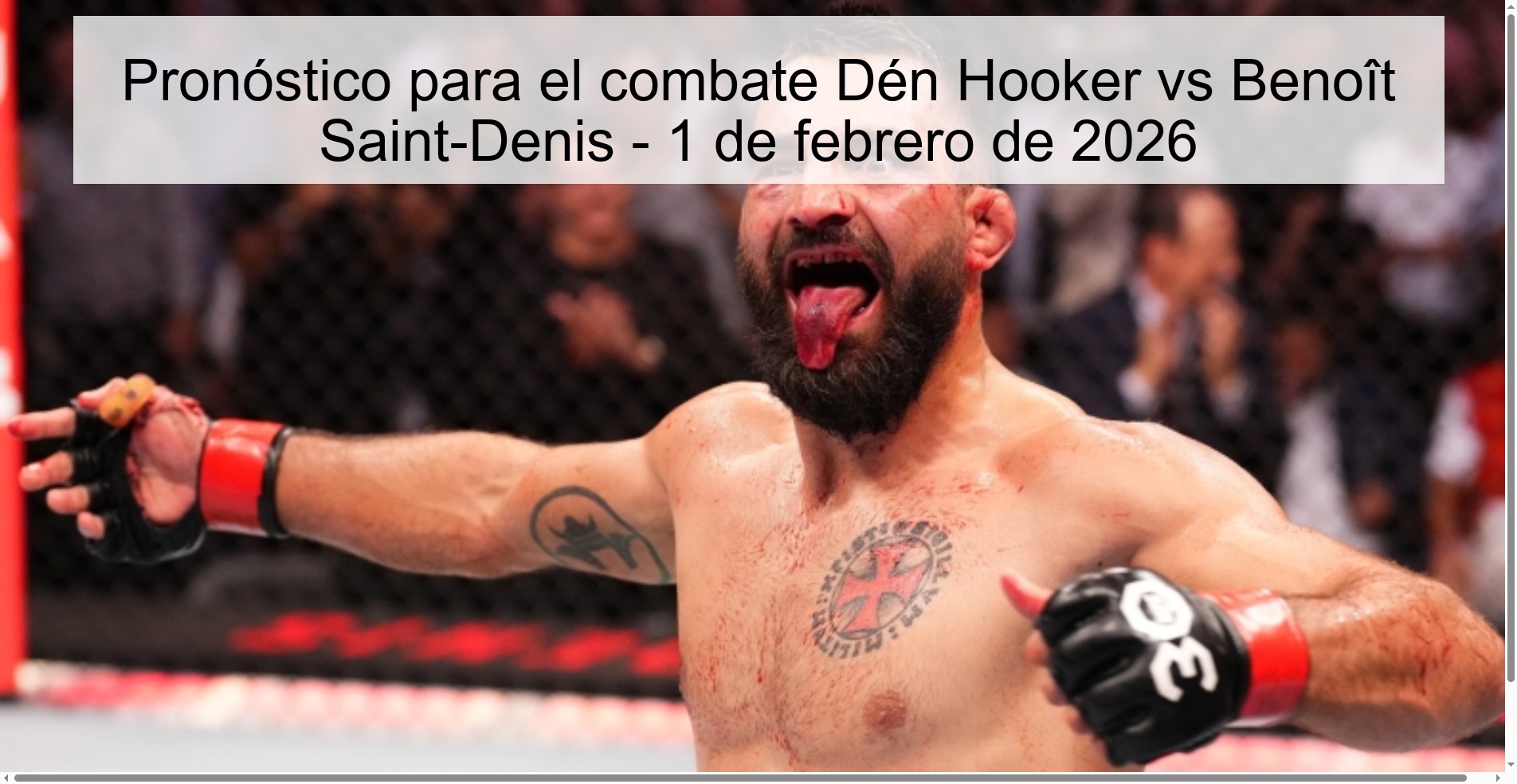 Pronóstico para el combate Dén Hooker vs Benoît Saint-Denis - 1 de febrero de 2026