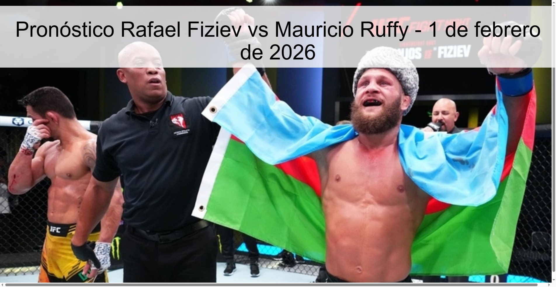 Rafael Fiziev vs Mauricio Ruffy Prediction – February 1, 2026