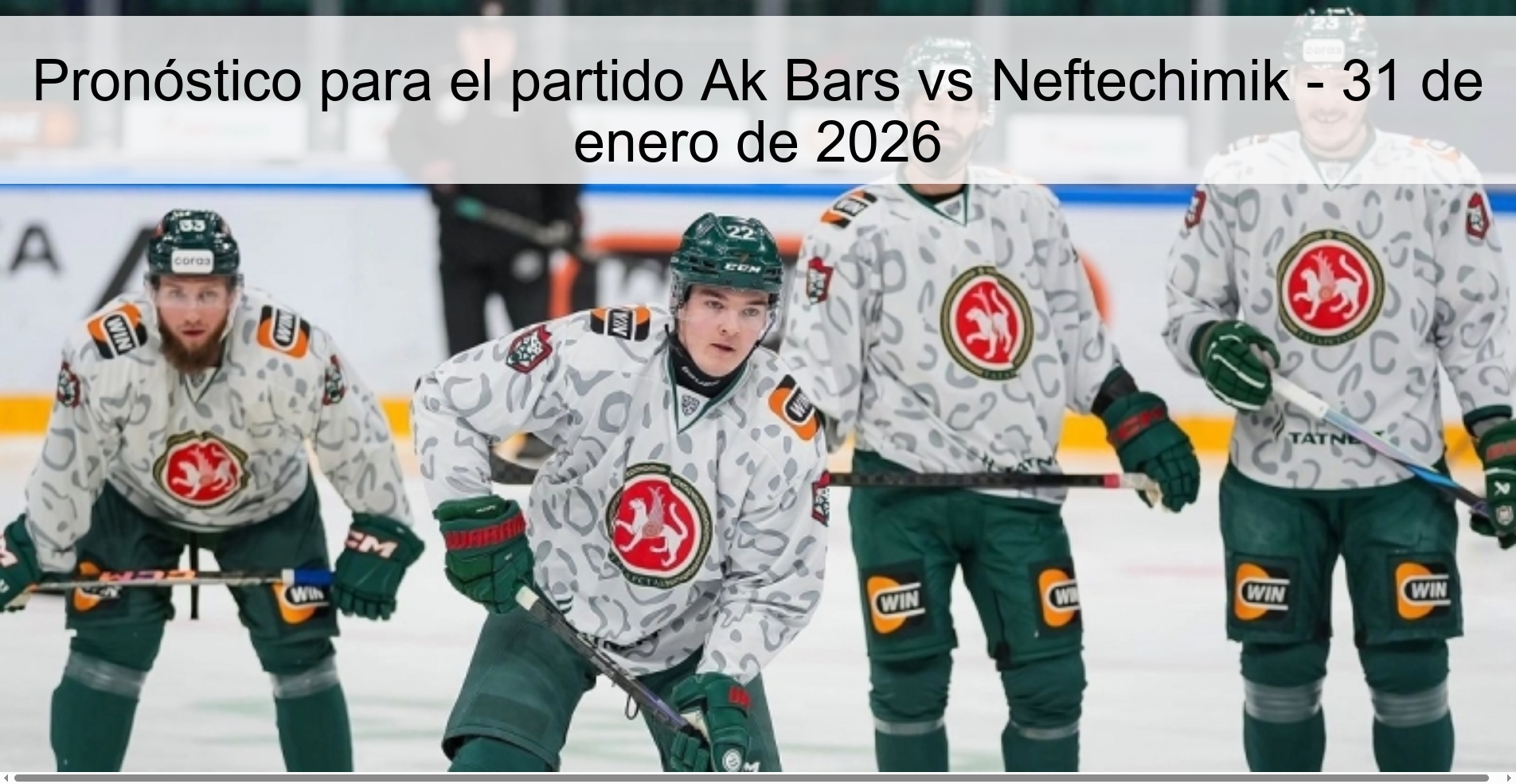 Prediction for the match Ak Bars vs Neftechimik - January 31, 2026