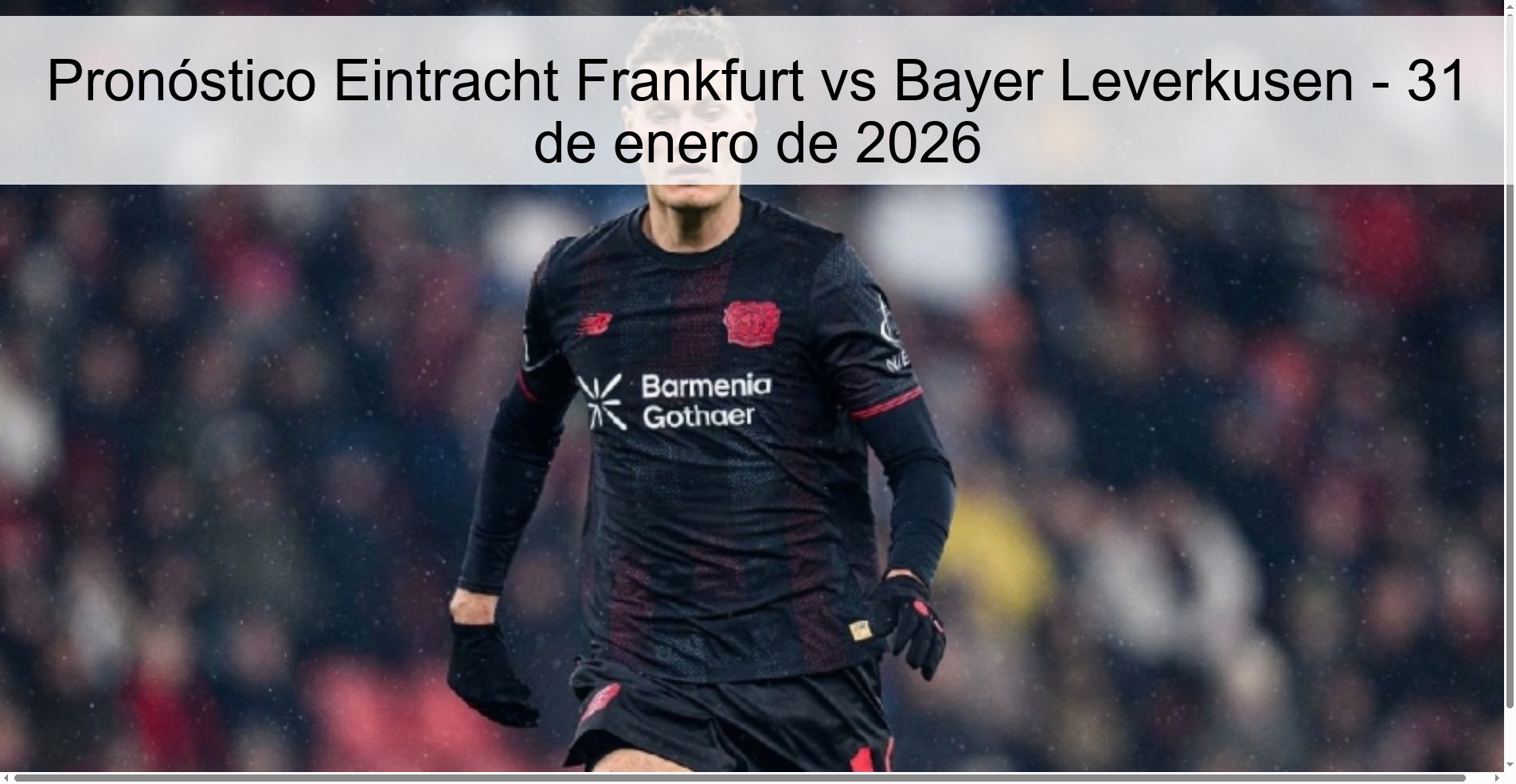 Eintracht Frankfurt vs Bayer Leverkusen Prediction – January 31, 2026