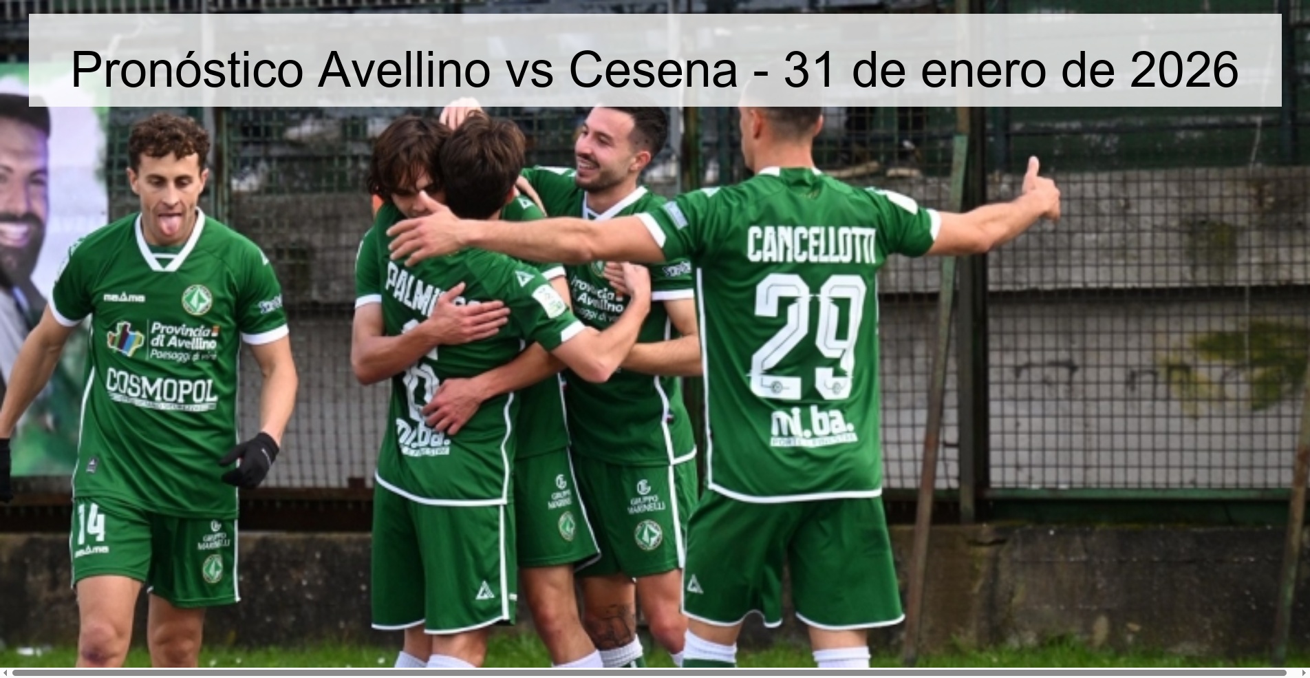 Pronóstico Avellino vs Cesena - 31 de enero de 2026