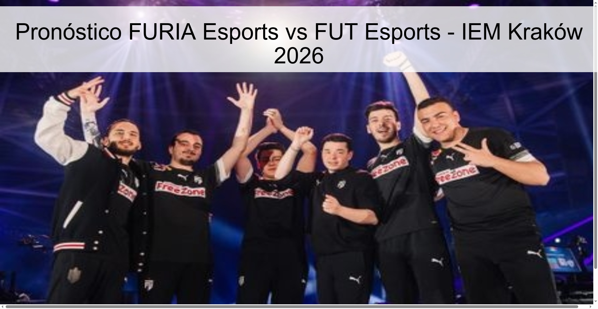 Pronóstico FURIA Esports vs FUT Esports - IEM Kraków 2026