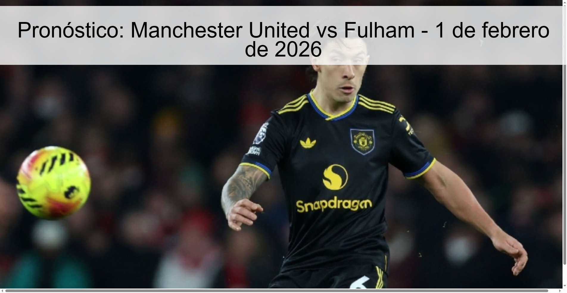 Prediction: Manchester United vs Fulham – February 1, 2026
