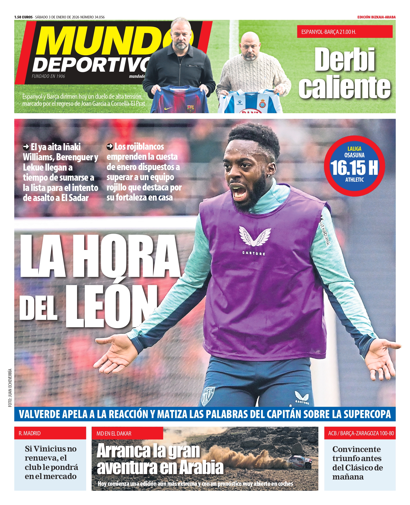 ¡Empezamos 2026 con Fútbol! El Athletic Club ante un Desafiante Osasuna en El Sadar ¡Empezamos 2026 con Fútbol! El Athletic Club ante un Desafiante Osasuna en El Sadar
