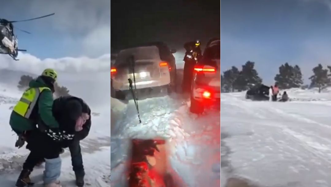 White Alert in Granada! Civil Guard rescues eleven people trapped by snow in the middle of a storm Ingrid