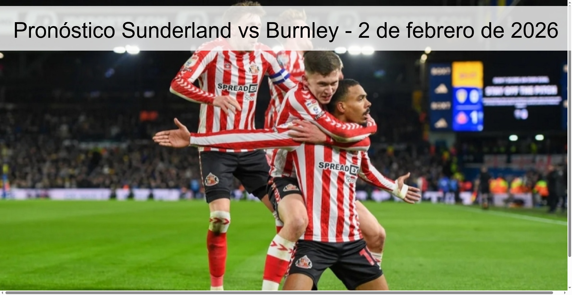Sunderland vs Burnley Prediction – February 2, 2026