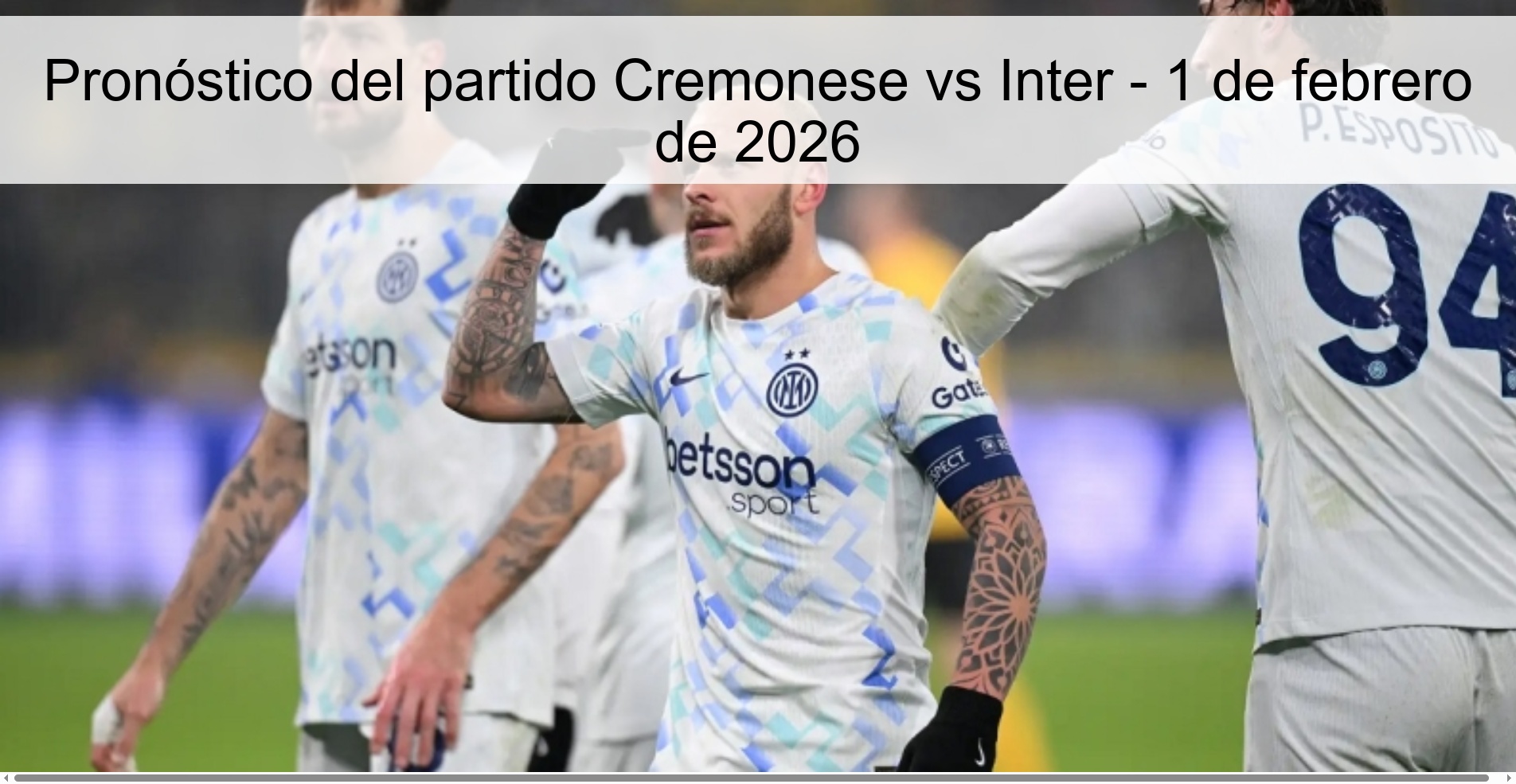 Cremonese vs Inter Prediction – February 1, 2026