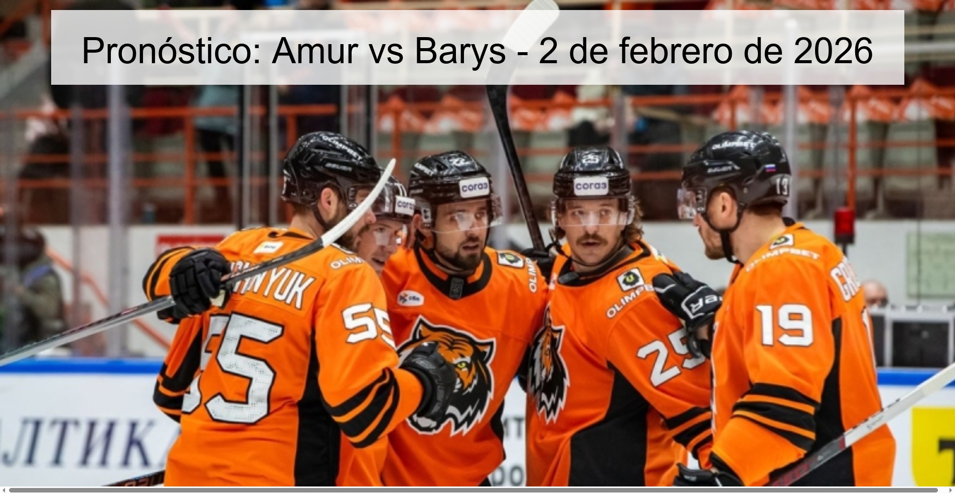 Pronóstico: Amur vs Barys - 2 de febrero de 2026