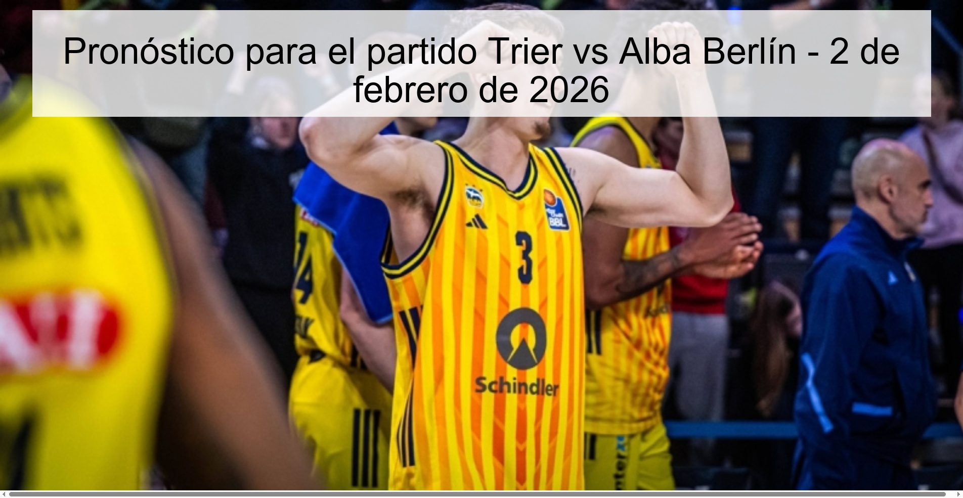 Prediction for the match Trier vs Alba Berlin - February 2, 2026