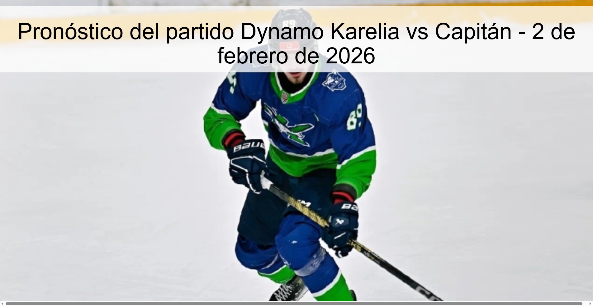Dynamo Karelia vs Captain Prediction – February 2, 2026