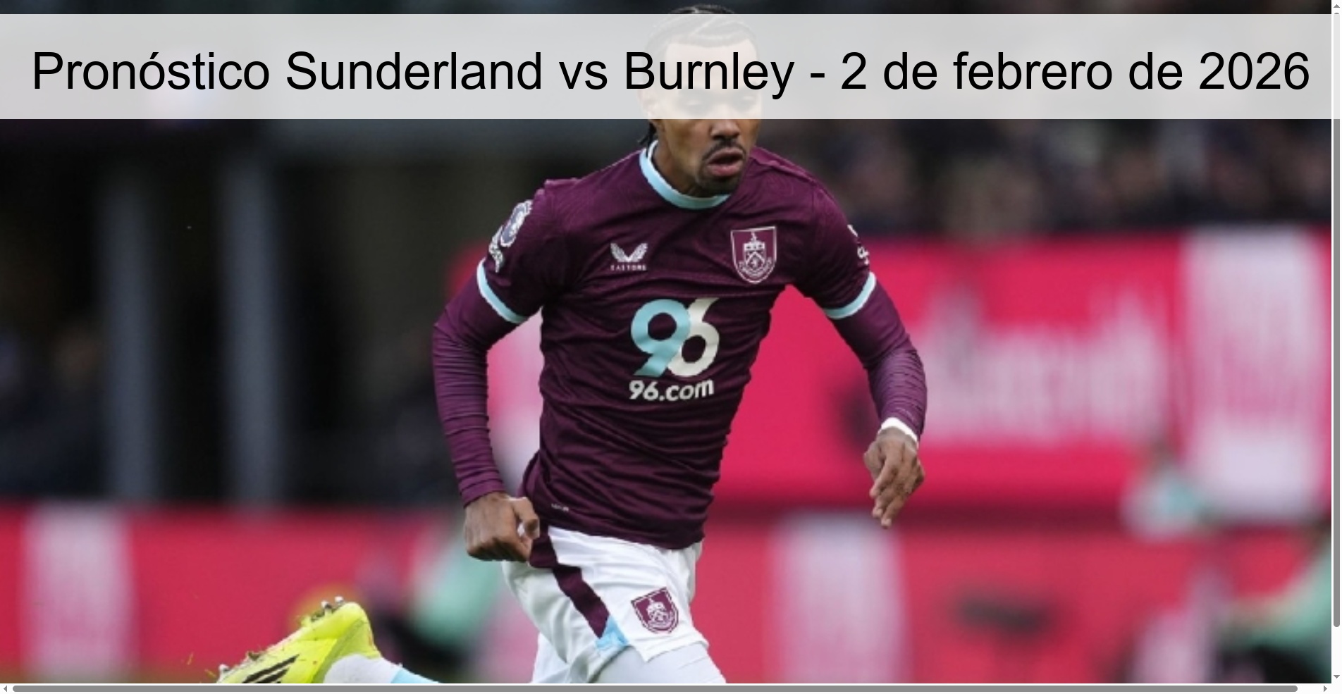 Sunderland vs Burnley Prediction – February 2, 2026