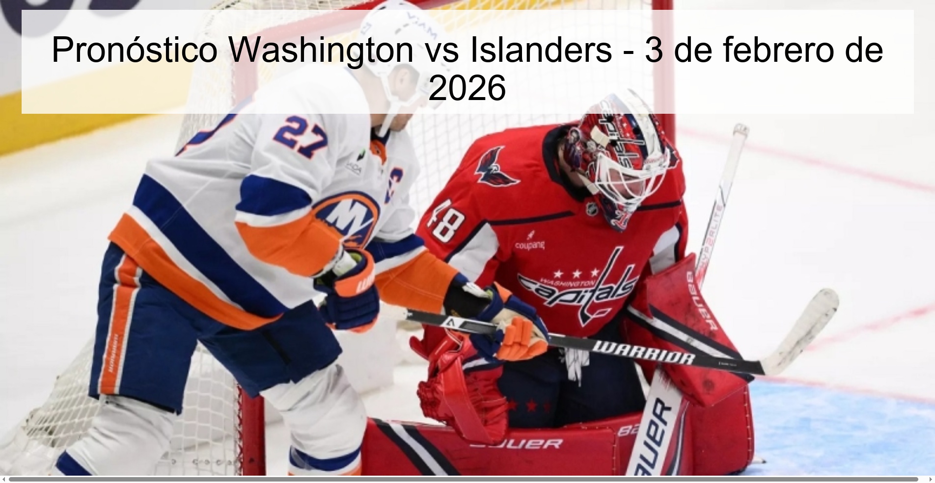Pronóstico Washington vs Islanders - 3 de febrero de 2026