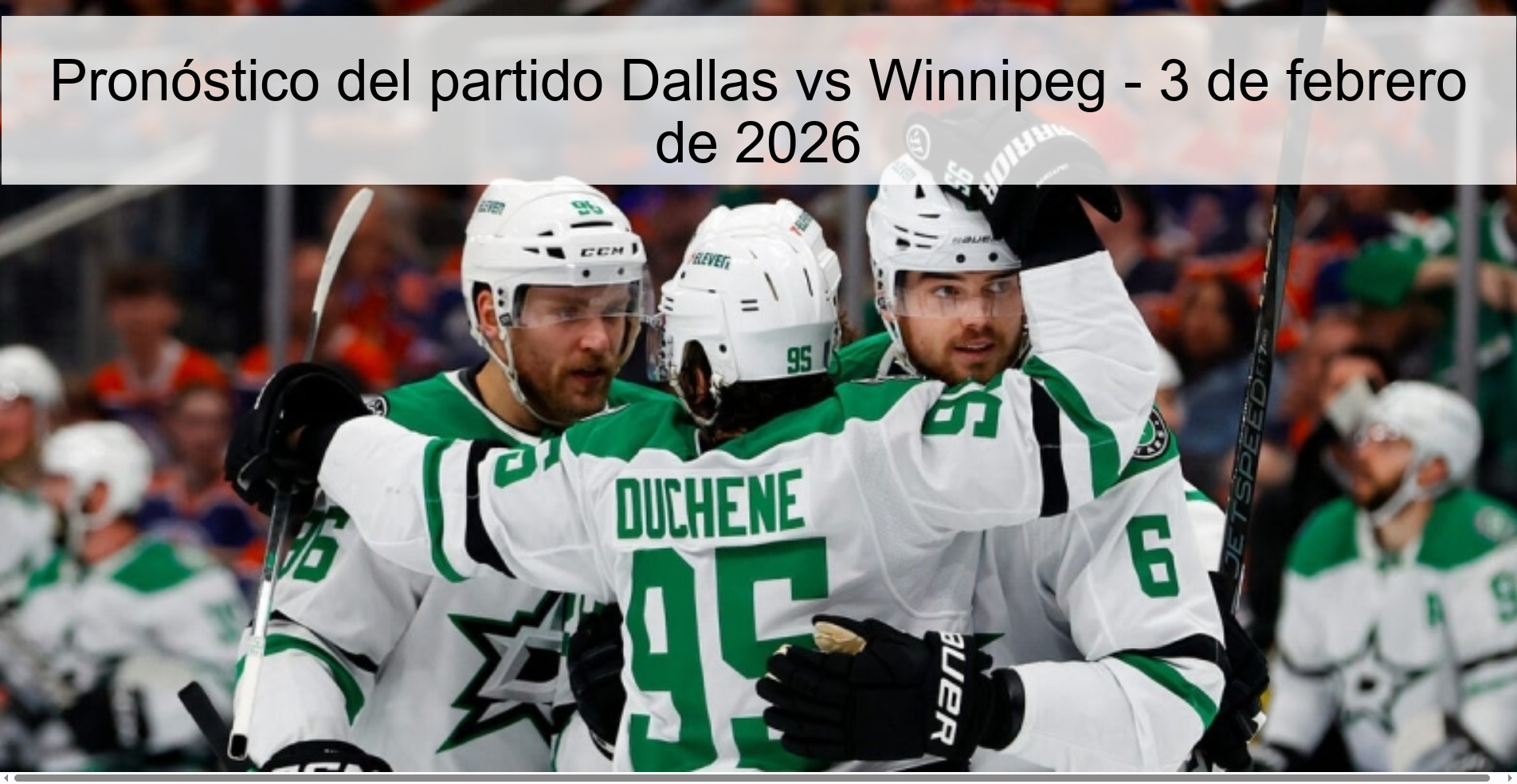 Pronóstico del partido Dallas vs Winnipeg - 3 de febrero de 2026