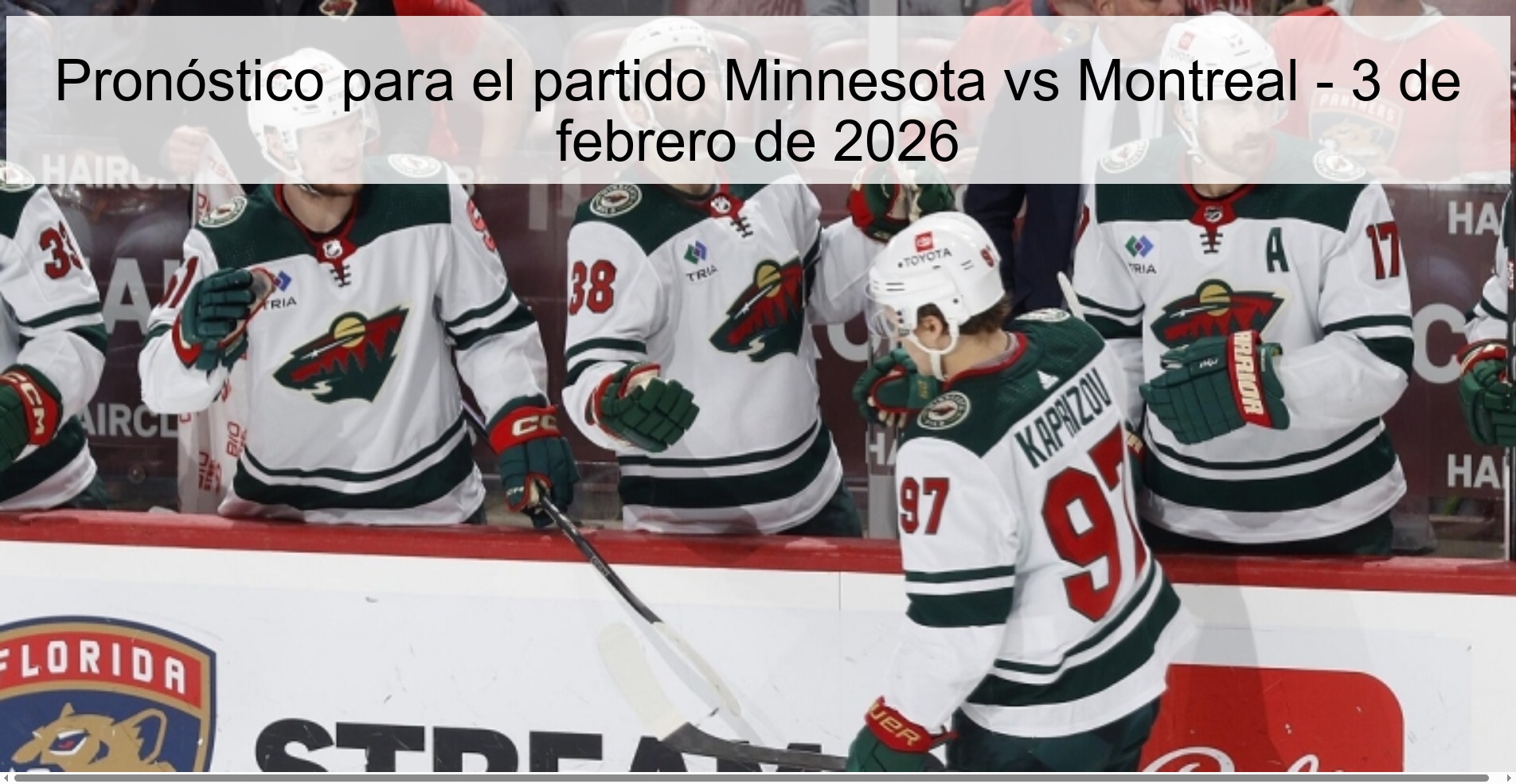 Prediction for the Minnesota vs Montreal match - February 3, 2026
