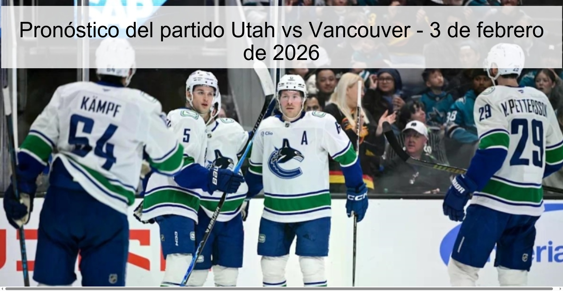 Utah vs Vancouver Prediction – February 3, 2026