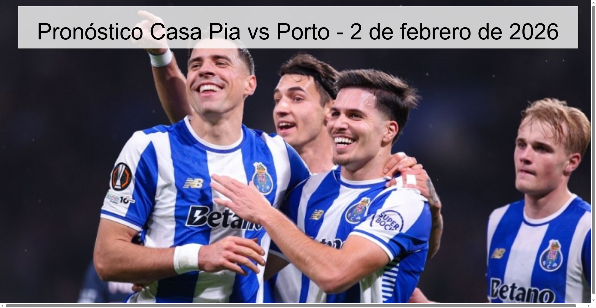 Casa Pia vs Porto Prediction – February 2, 2026