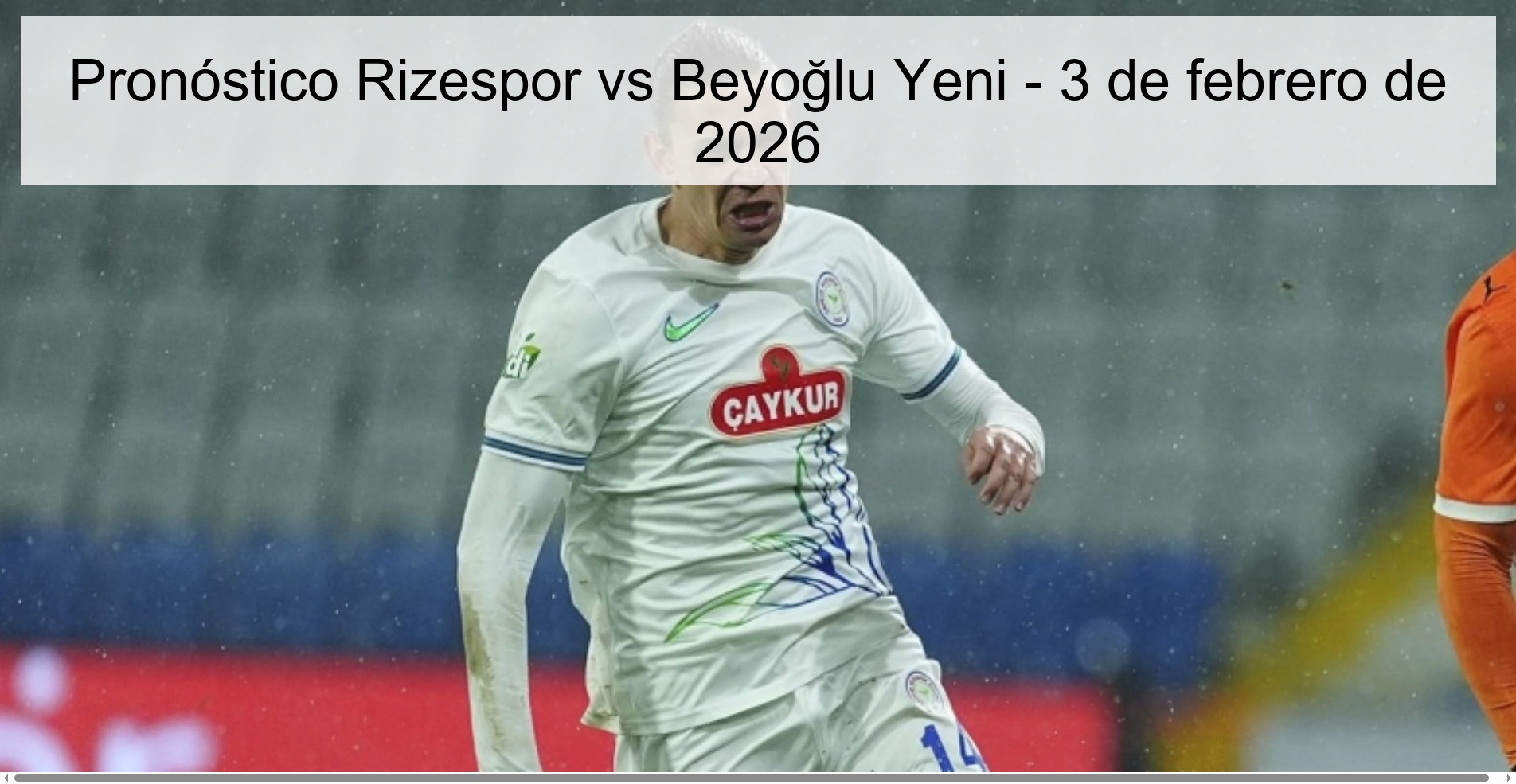 Rizespor vs Beyoğlu Yeni Prediction – February 3, 2026 Rizespor vs Beyoğlu Yeni Prediction – February 3, 2026