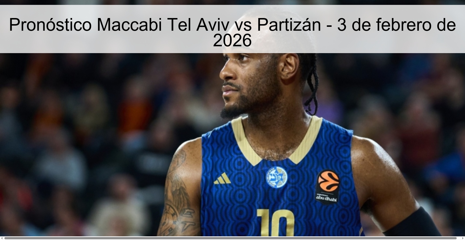 Maccabi Tel Aviv vs Partizan Prediction – February 3, 2026