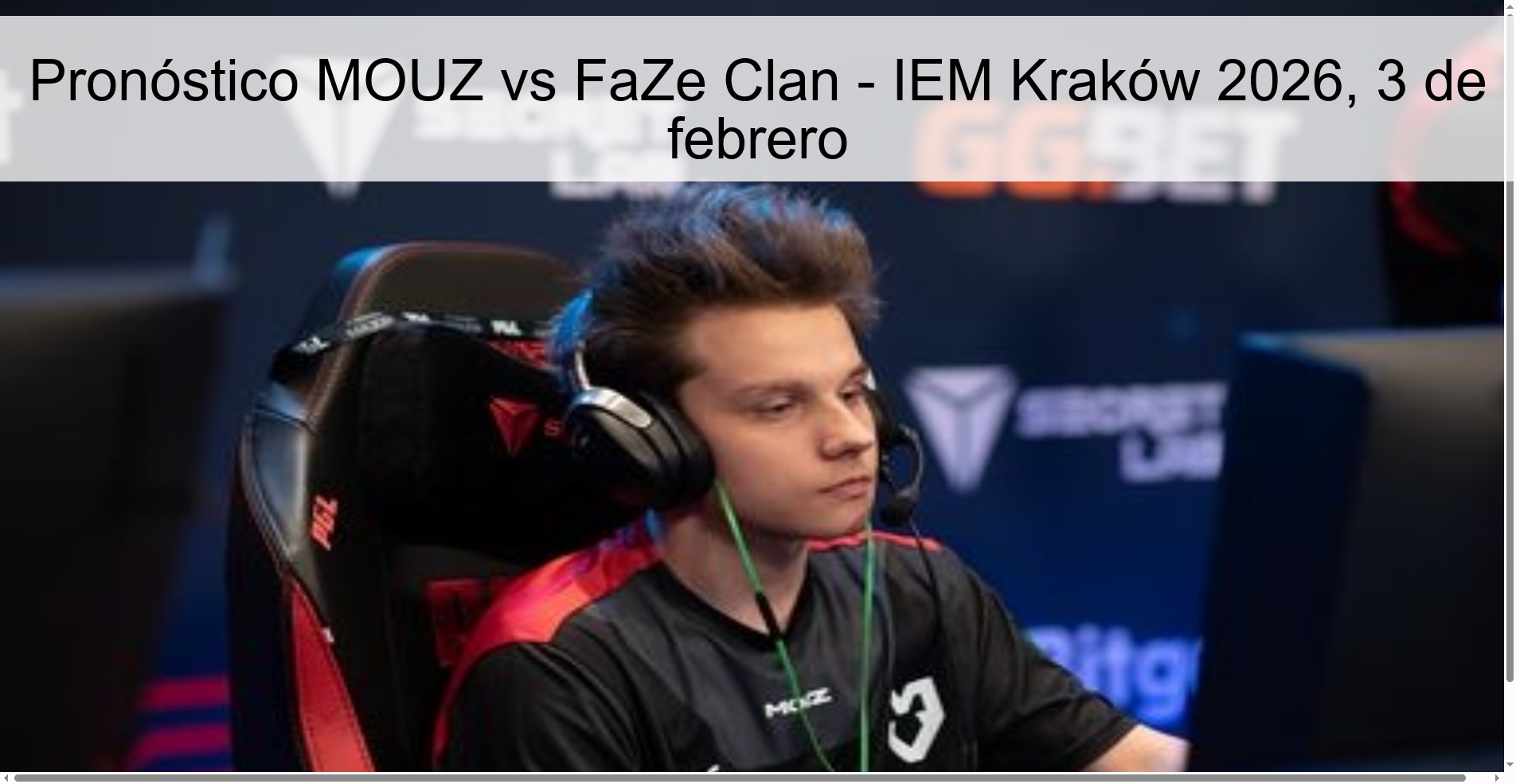 MOUZ vs FaZe Clan Prediction - IEM Kraków 2026, February 3