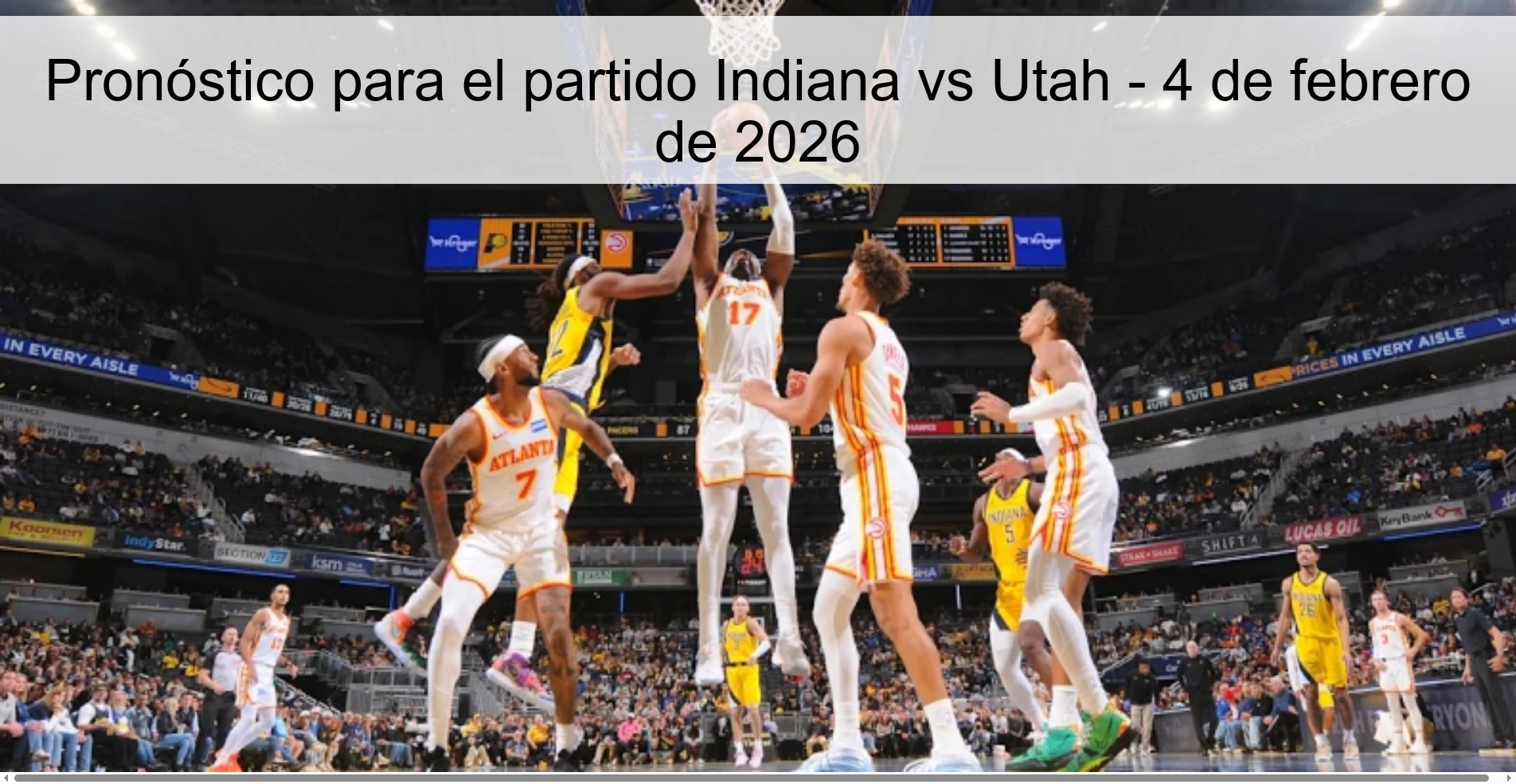 Indiana vs Utah Prediction – February 4, 2026
