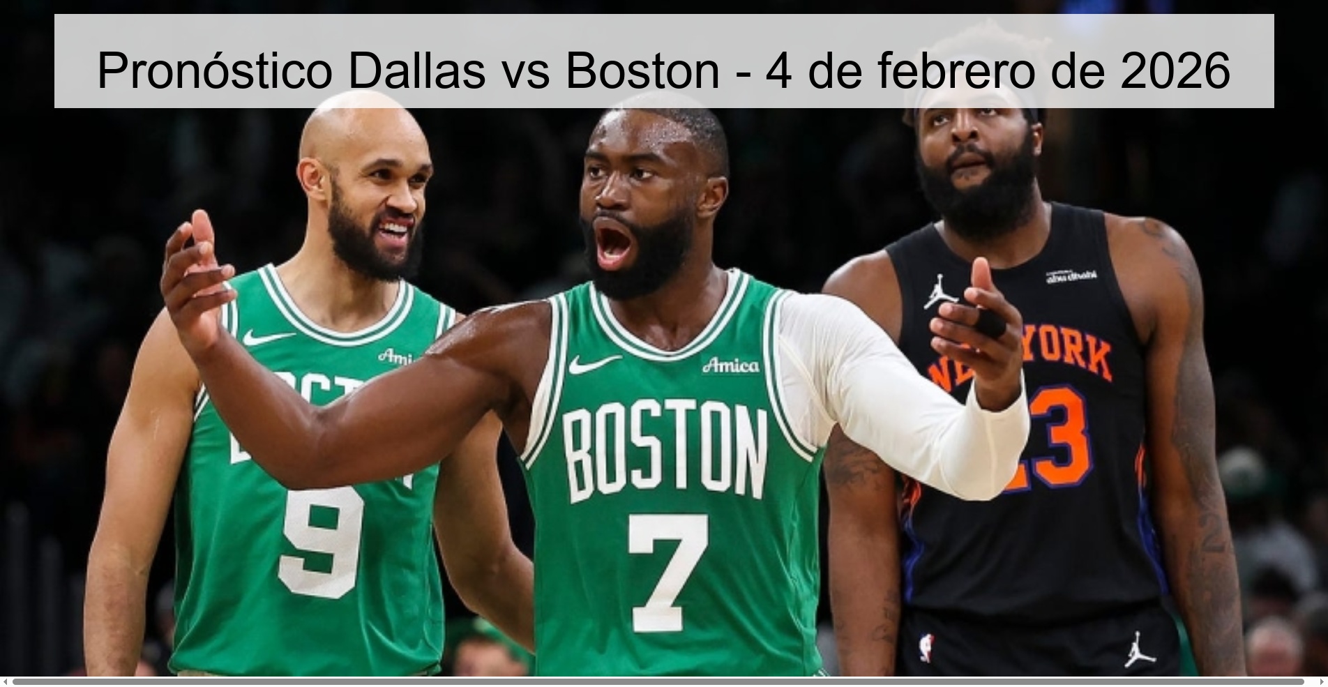 Pronóstico Dallas vs Boston - 4 de febrero de 2026