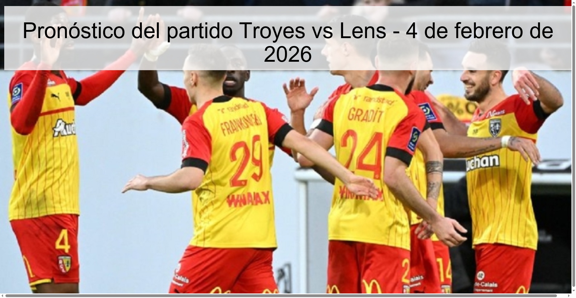Troyes vs Lens Prediction – February 4, 2026