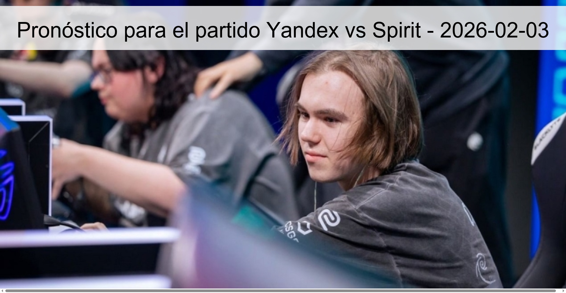 Prediction for the match Yandex vs Spirit - 2026-02-03