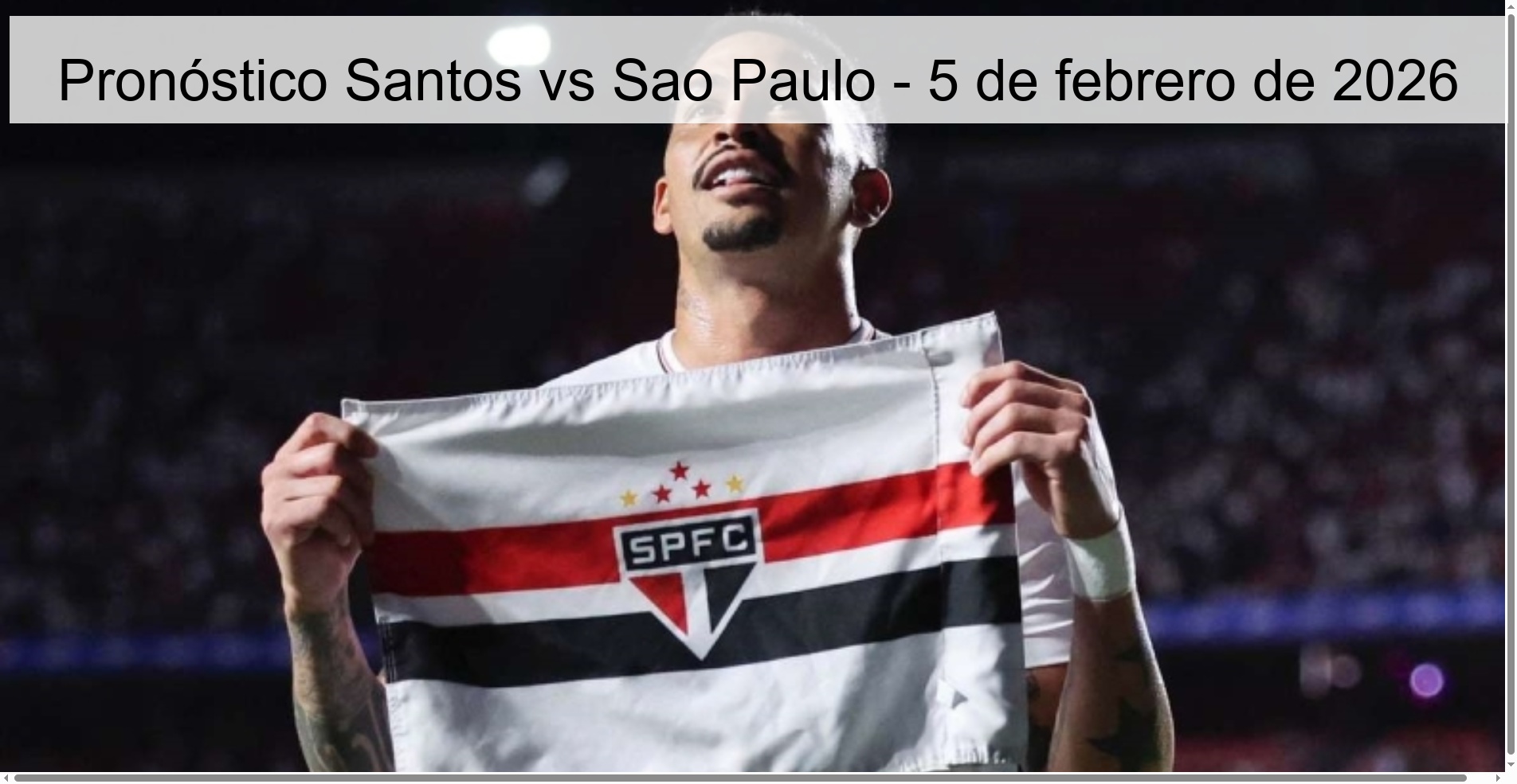 Santos vs Sao Paulo Prediction – February 5, 2026