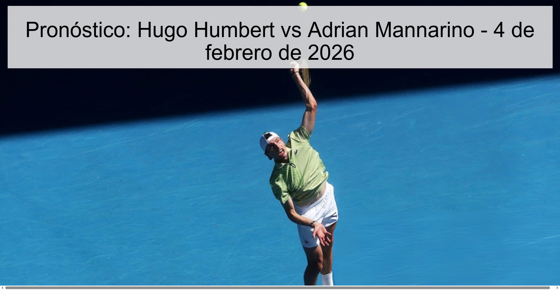 Prediction: Hugo Humbert vs Adrian Mannarino – February 4, 2026