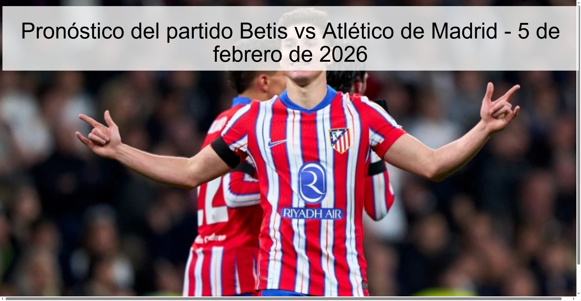 Betis vs Atlético de Madrid match prediction - February 5, 2026