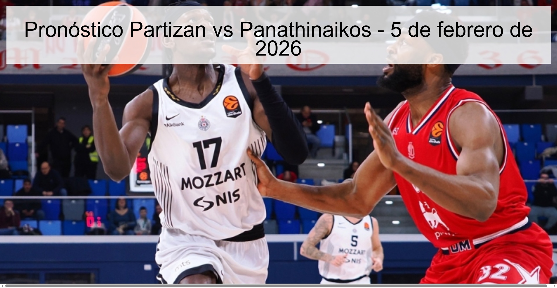 Pronóstico Partizan vs Panathinaikos - 5 de febrero de 2026