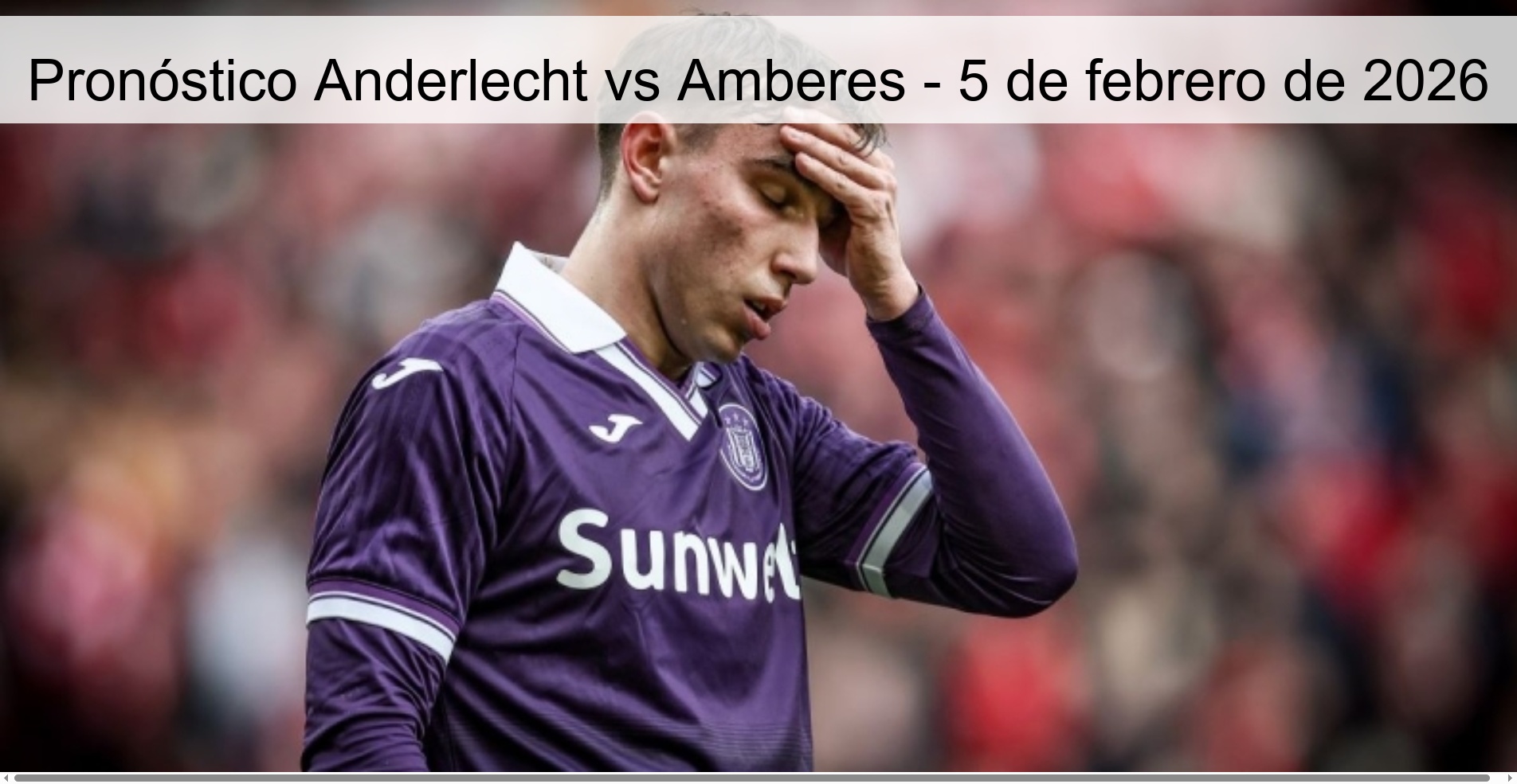 Anderlecht vs Antwerp Prediction – February 5, 2026