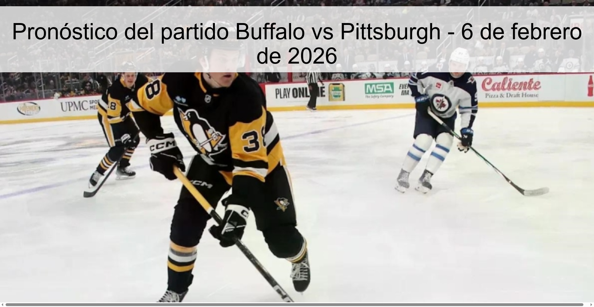 Pronóstico del partido Buffalo vs Pittsburgh - 6 de febrero de 2026