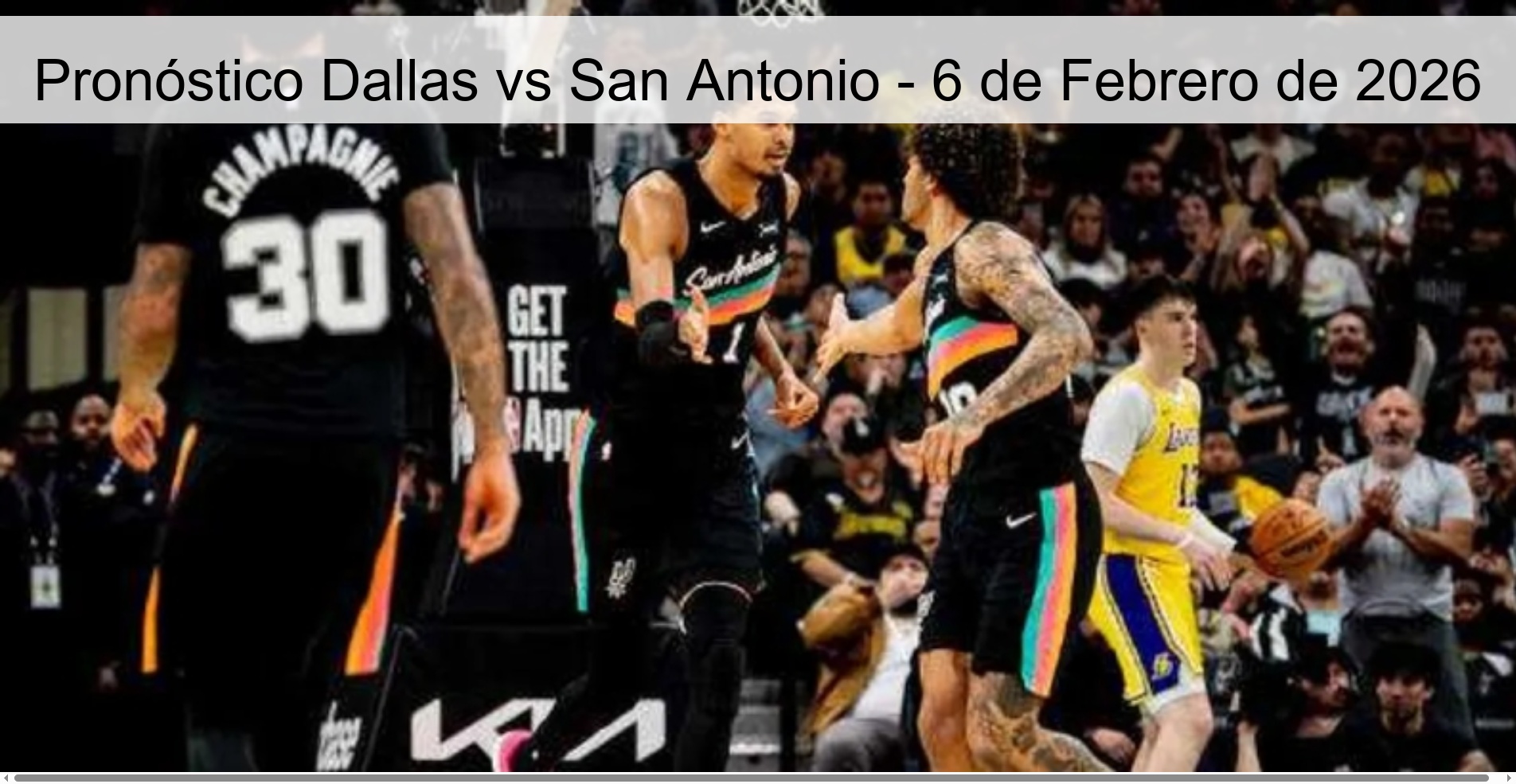 Pronóstico Dallas vs San Antonio - 6 de Febrero de 2026