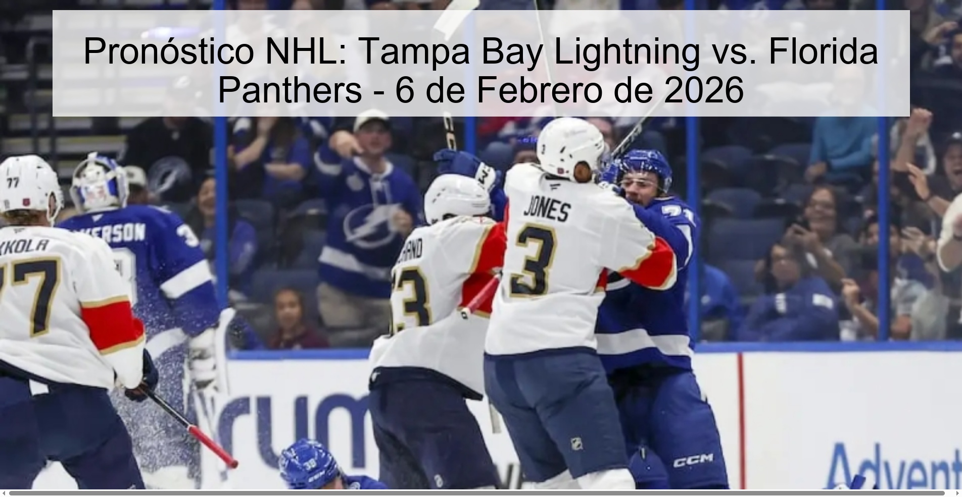 NHL Prediction: Tampa Bay Lightning vs. Florida Panthers - February 6, 2026