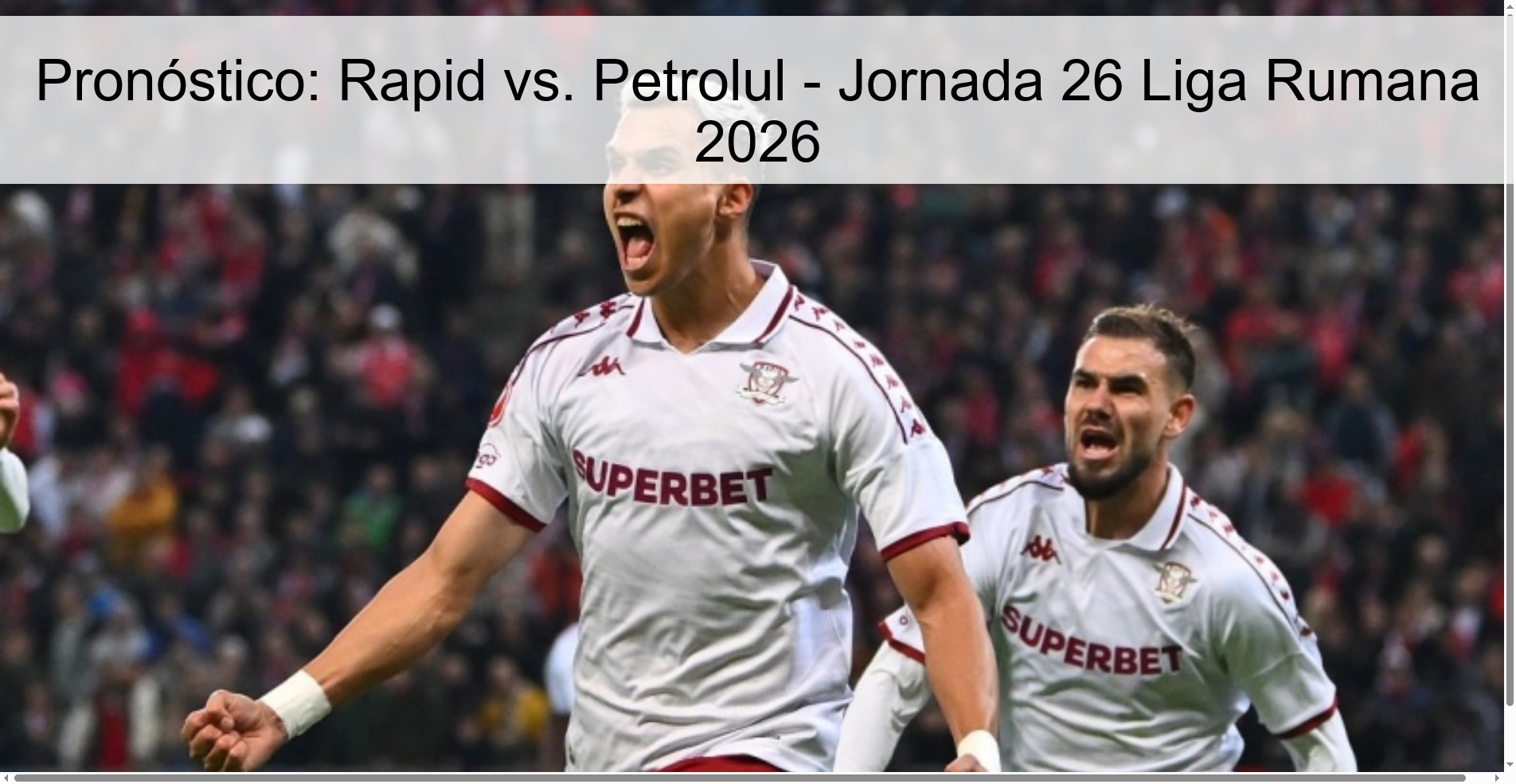 Forecast: Rapid vs. Petrolul - Matchday 26 Romanian League 2026