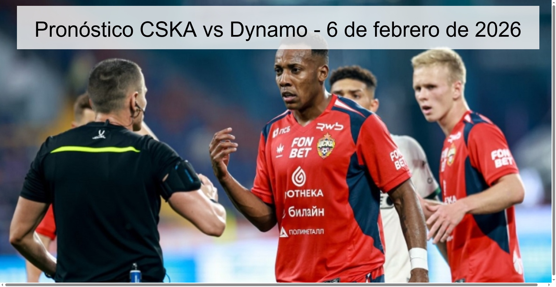 CSKA vs Dynamo Prediction – February 6, 2026