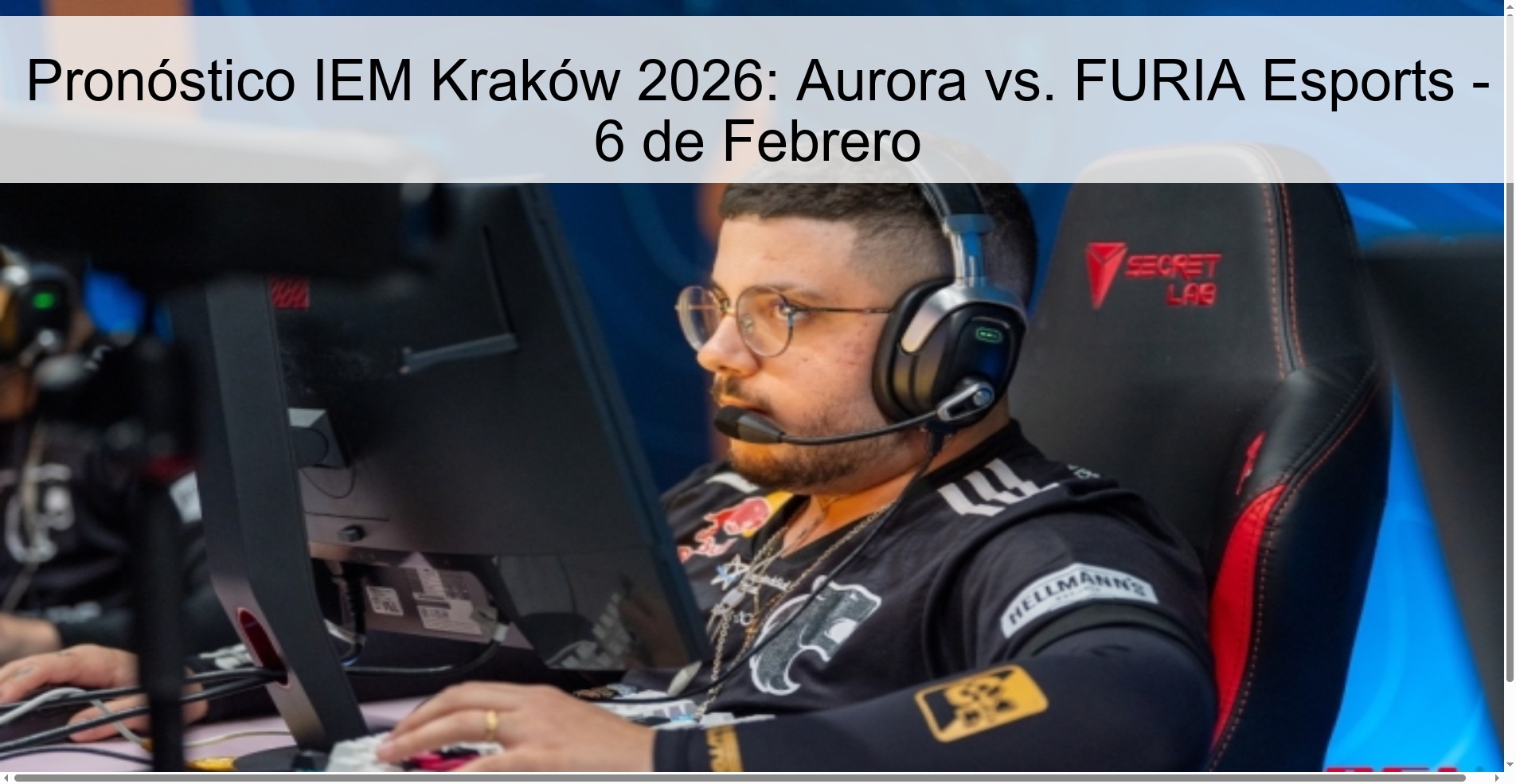 Pronóstico IEM Kraków 2026: Aurora vs. FURIA Esports - 6 de Febrero