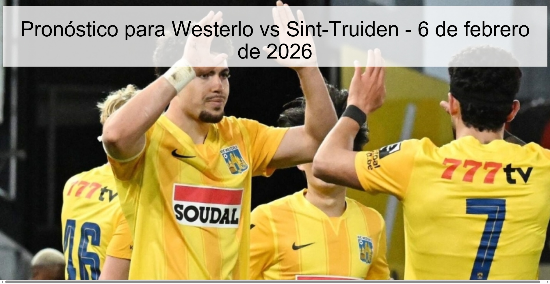 Prediction for Westerlo vs Sint-Truiden – February 6, 2026