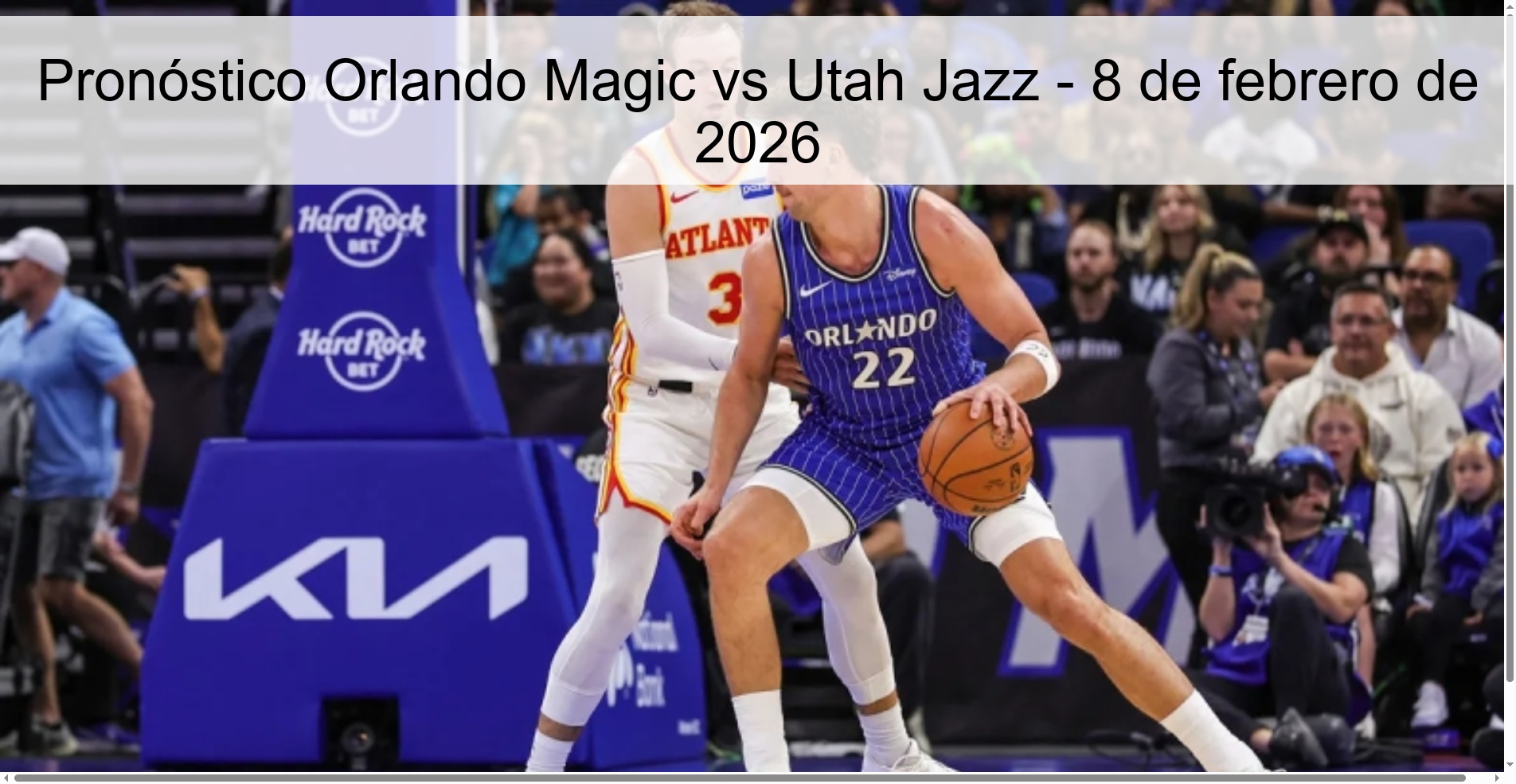 Orlando Magic vs Utah Jazz Prediction – February 8, 2026