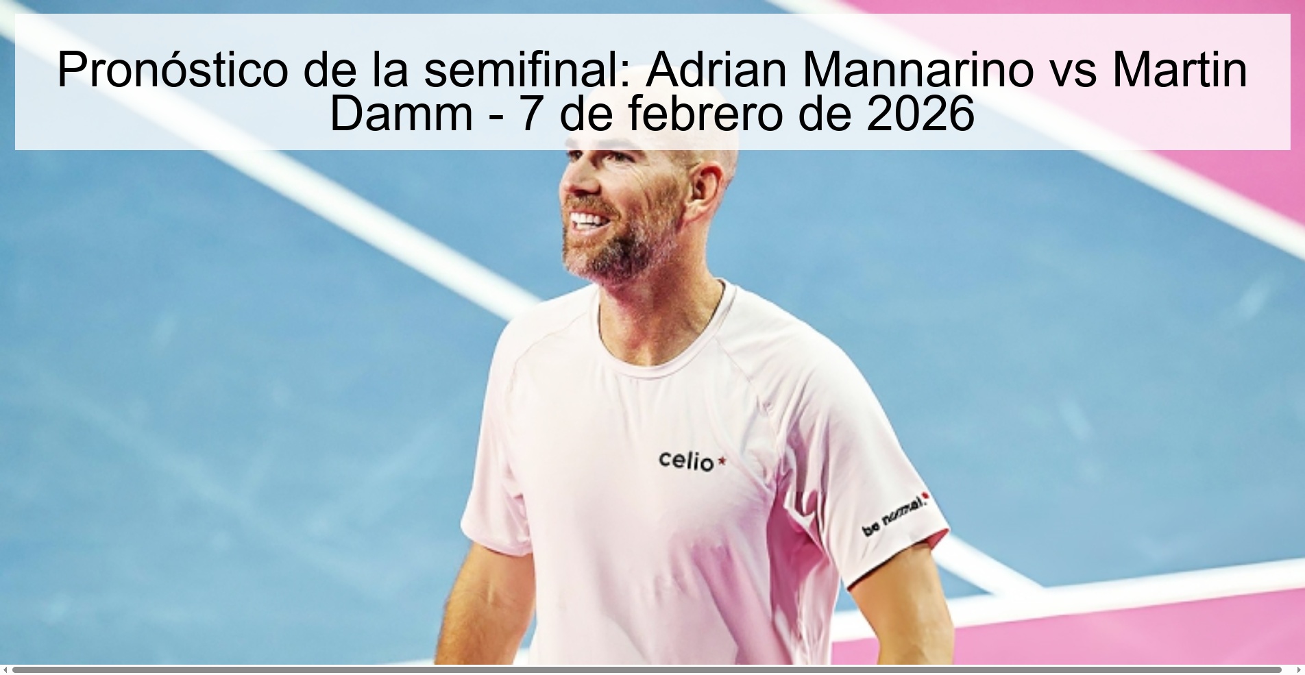 Pronóstico de la semifinal: Adrian Mannarino vs Martin Damm - 7 de febrero de 2026