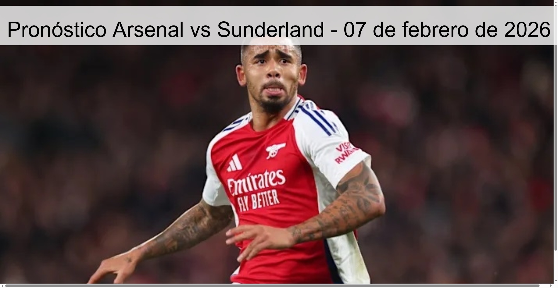 Arsenal vs Sunderland Prediction – February 7, 2026