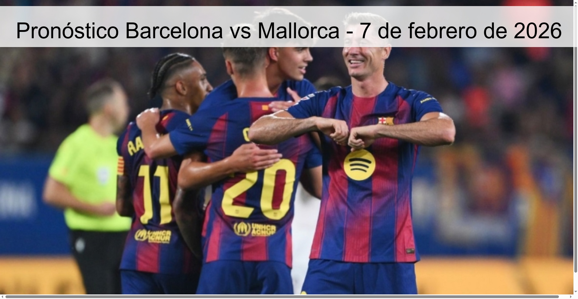 Pronóstico Barcelona vs Mallorca - 7 de febrero de 2026